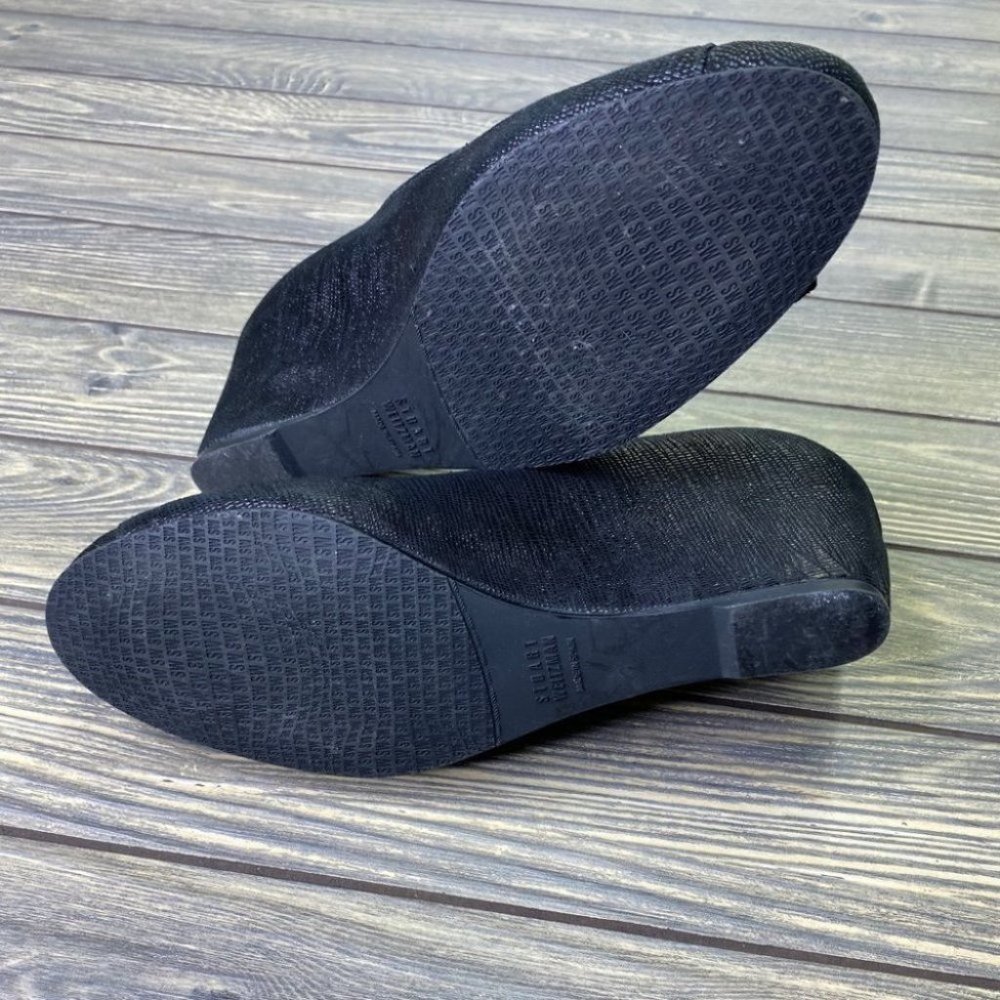 Stuart Weizman Black Covered Wedges - Picture 8 of 8